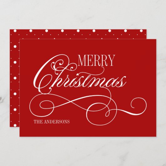 Script Merry Kerstfeestay Kaart (Voorkant / Achterkant)