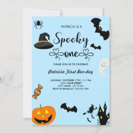 Script met hart | Spooky One Halloween Verjaardag Kaart