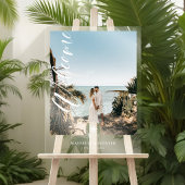 Script minimal Accueil Mariage photo Palm Monogram