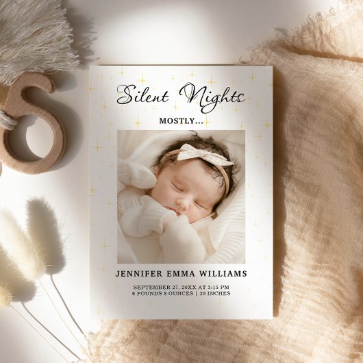 Script minimal bienheureux Faire-part plat nouveau