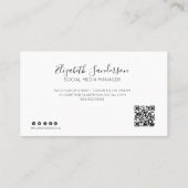 SCRIPT MINIMAL ÉLÉGANT VOTRE Carte de visite DE CO (Dos)