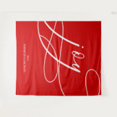 Script Minimal Joy Kerst achtergrond Wandkleed (Voorkant (horizontaal))