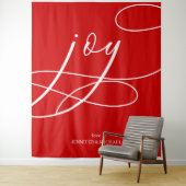 Script Minimal Joy Kerst achtergrond Wandkleed (In situ)