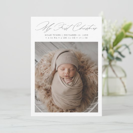 Script minimal Mon premier Carte photo de bébé de (Debout devant)