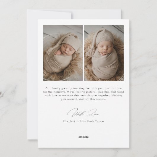 Script minimal Mon premier Carte photo de bébé de  (Dos)