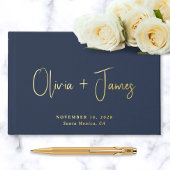 Script minimal photo Mariage bleu marine