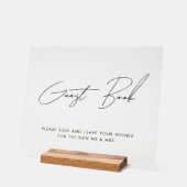 Script minimal Signer Notre Mariage de livre d'hôt (Angle)