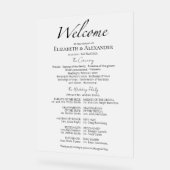 Script Minimalist Acryl Ceremony Program Sign Bord (Hoek)