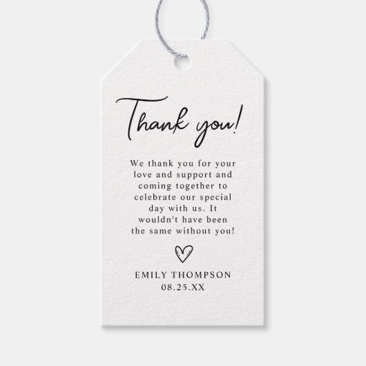 Script Minimalist Dank Je Favoriet Cadeaulabel (Voorkant)