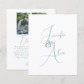 Script Minimalist Photo Collage Thank You Cards (Voorkant / Achterkant)