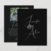 Script Minimalist Photo Collage Thank You Cards (Voorkant / Achterkant)