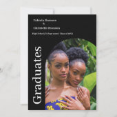 Script minimaliste double graduation faire-part (Devant)