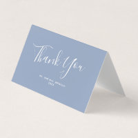 Script minimaliste Dusty Mariage bleu Merci