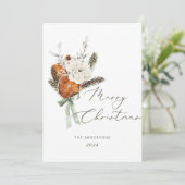 Script minimaliste élégant Joyeuse carte de Noël (Debout devant)