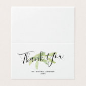 Script minimaliste et Carte de remerciements Maria (Outside Unfolded)