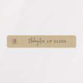 Script minimaliste gris foncé Kraft Étiquette prod (Design 1)