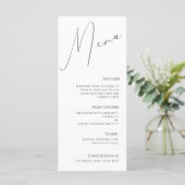 Script minimaliste Menu Mariage moderne (Debout devant)