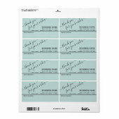 Script minimaliste merci étiquette d'envoi d'affai (Feuille entière)