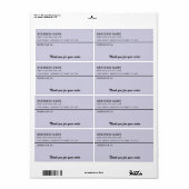 Script minimaliste merci étiquette d'envoi d'affai (Feuille entière)