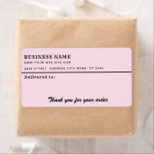 Script minimaliste merci étiquette d'envoi d'affai (En situation)