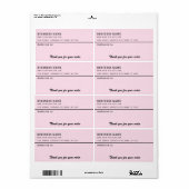 Script minimaliste merci étiquette d'envoi d'affai (Feuille entière)