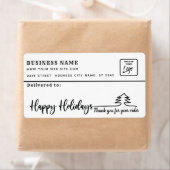 Script minimaliste merci étiquette d'envoi d'affai (En situation)