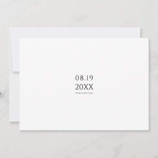 Script minimaliste moderne Carte de remerciements  (Dos)