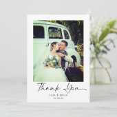 Script minimaliste moderne Mariage photo Merci (Debout devant)