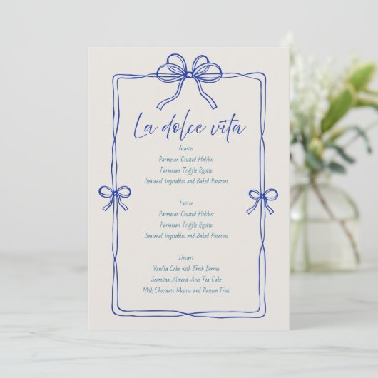 Script minimaliste moderne | Menu de mariage (Debout devant)