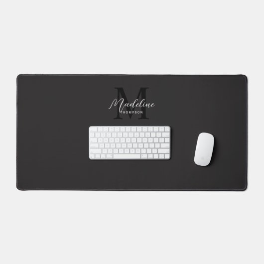 Script minimaliste moderne Monogramme noir blanc (Clavier et souris)