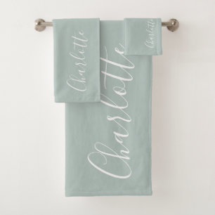 Script minimaliste Monogramme élégant Dusty Blue