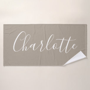 Script minimaliste Nom personnalisé Taupe Brown