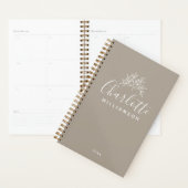 Script minimaliste Nom personnalisé Taupe Brown (Devant avec enveloppe)