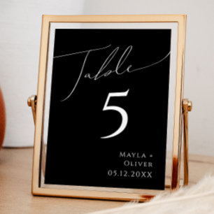 Script minimaliste Whimsical Numéro de table noi
