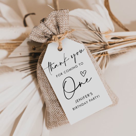 Script Minimalistische Verjaardag Bedankt Cadeaulabel