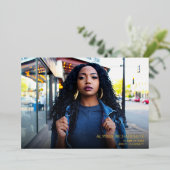 Script Mod Foto Graduation Party Folie Uitnodiging (Staand Voorkant)