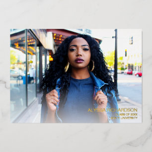 Script Mod Photo Graduparty - White Folie Uitnodiging