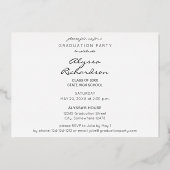Script Mod Photo Graduparty - White Folie Uitnodiging (Achterkant)