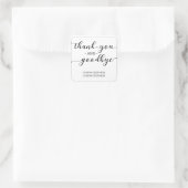 Script Modern Bedankt & Afscheid Pensioen Vierkante Sticker (Tas)