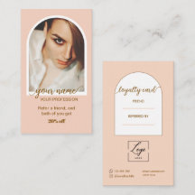 Script Modern boog roze foto logo