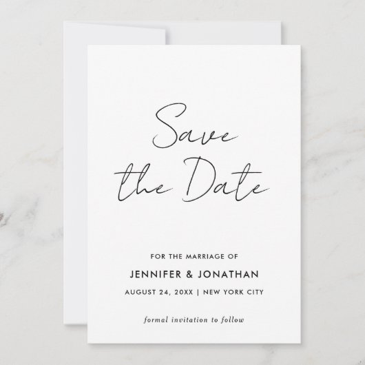 Script Modern Sjabloon Eenvoudig Zwart En Wit (Voorkant)