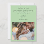 Script Modern Wedding 2 Photos Thank You Card Bedankkaart (Achterkant)