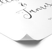 Script Modern White Wedding Welcome Sign Poster (Hoek)