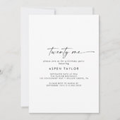 Script moderne 21e anniversaire Invitation de fête (Devant)