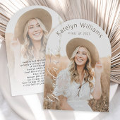 Script moderne 2 Faire-part de graduation photo