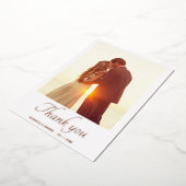 Script moderne 2 mariage photo carte de remercieme (Rotation)