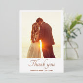 Script moderne 2 mariage photo carte de remercieme (Debout devant)