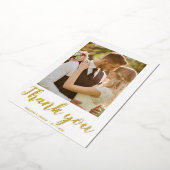 Script moderne 2 mariage photo carte de remercieme (Rotation)