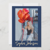 Script moderne 30e anniversaire Invitations fête (Dos)