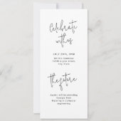 Script moderne 3 Faire-part de graduation photo (Dos)